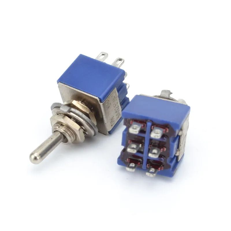 5 шт. миниатюрный тумблер DPDT с 3 позициями 125 В 6 А|switch ac|switch switchswitch latching |