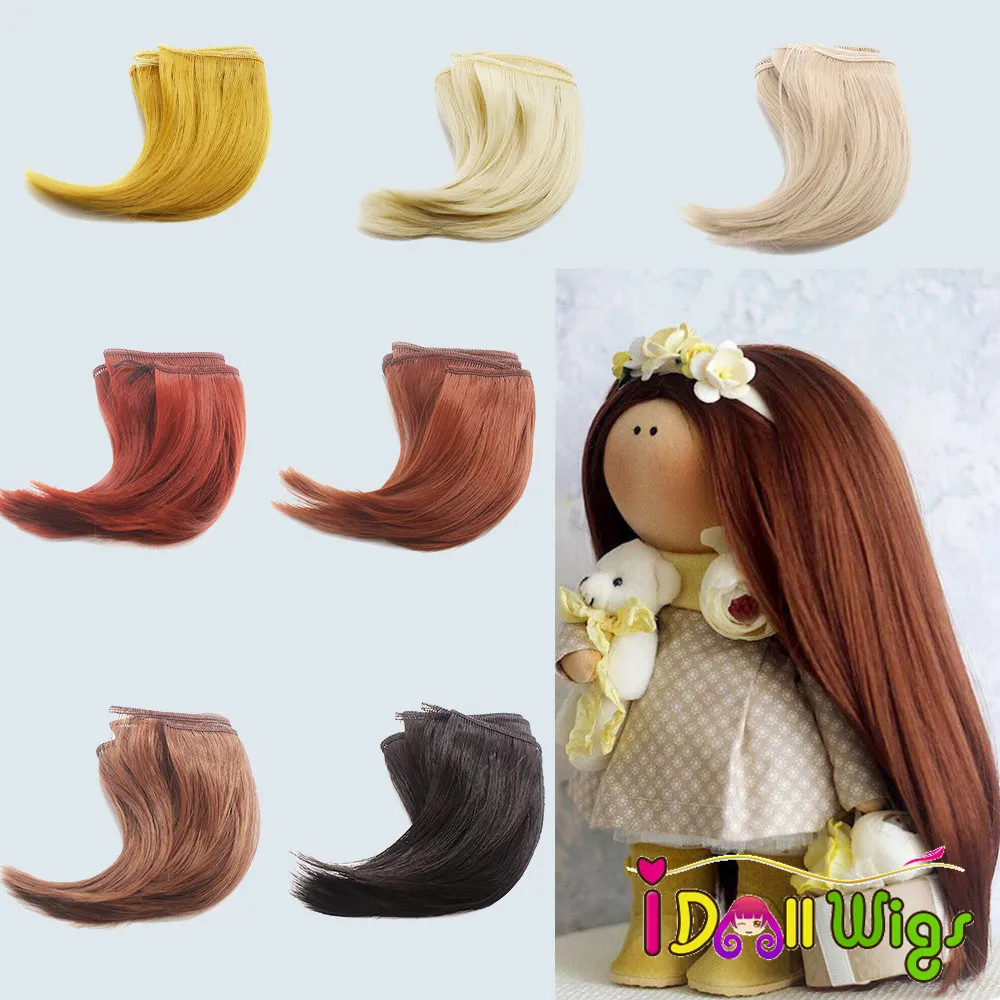 1pcs 15*100cm Doll Accessories Curly Synthetic Fiber Wig Hair For Doll Wigs 