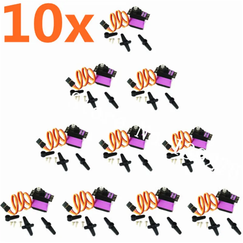 

10Pcs Tower Pro MG91 2.6kg Torque Micro Digital Metal Gear Servo Motors Upgrade MG90D For RC Car Airplane Helicopter Boat Jet