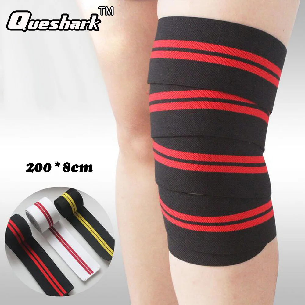 1 pcs 2m*8cm Powerlifting Elastic Bandage Leg Compression Strap Calf Knee Elbow Wrist Hand