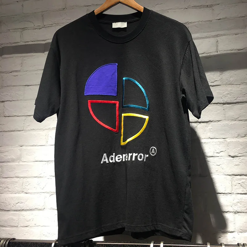 Ader error новые черно-белые футболки для мужчин и женщин уличная Высококачественная хлопковая Футболка Ader error t shirt - Цвет: 2