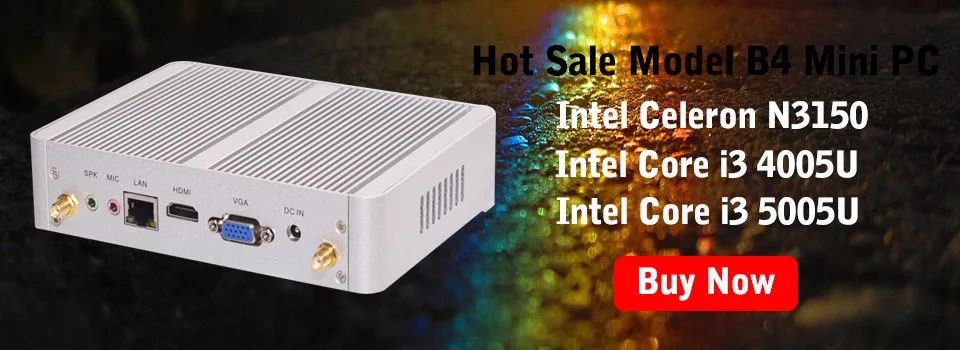 Мини-ПК с Intel celeron N3160 quad core 1,6 ГГц dual lan 2 * HDMI 1*6 DP * USB X86 одноплатный компьютер для офиса