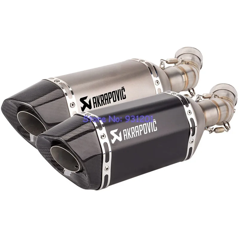 Выхлопная труба для мотоцикла Kawasaki Z900 2017 2018 2019 Akrapovic из углеродного волокна