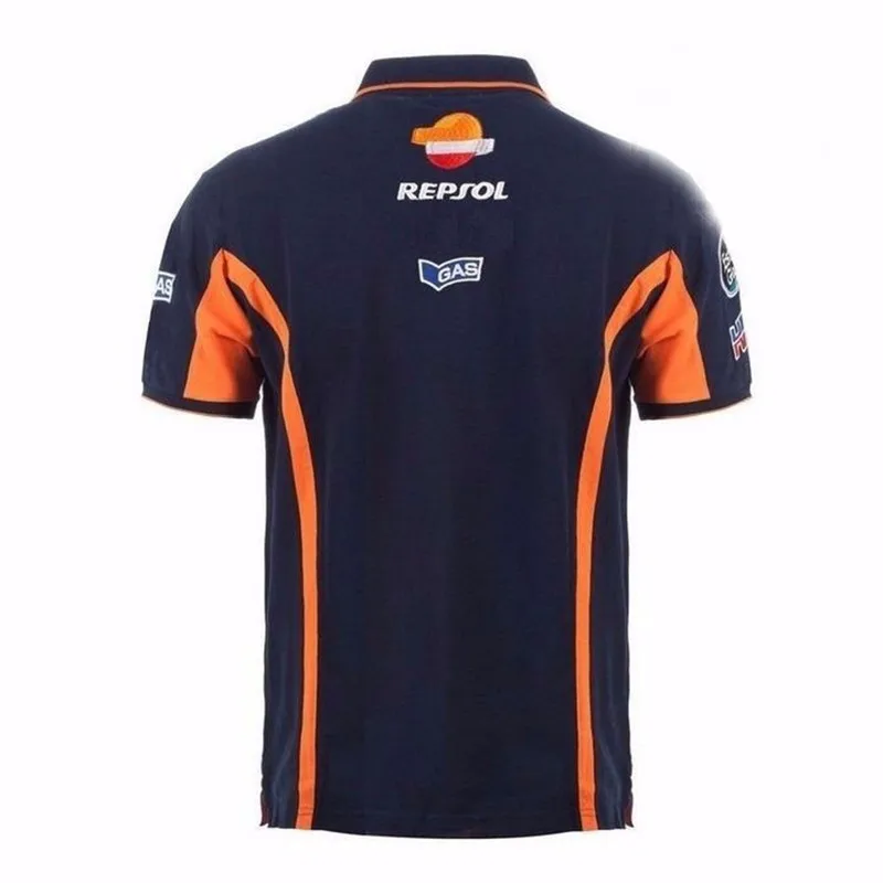 Free Shipping New Repsol Gas Moto Team For Honda Polo Shirt Racing Motorbike Motocross Enduro T Mens