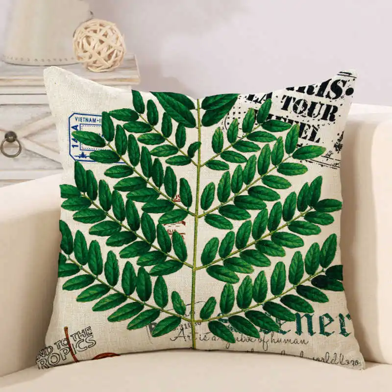 tropical plants leaves floral fruit cushion cover (1)