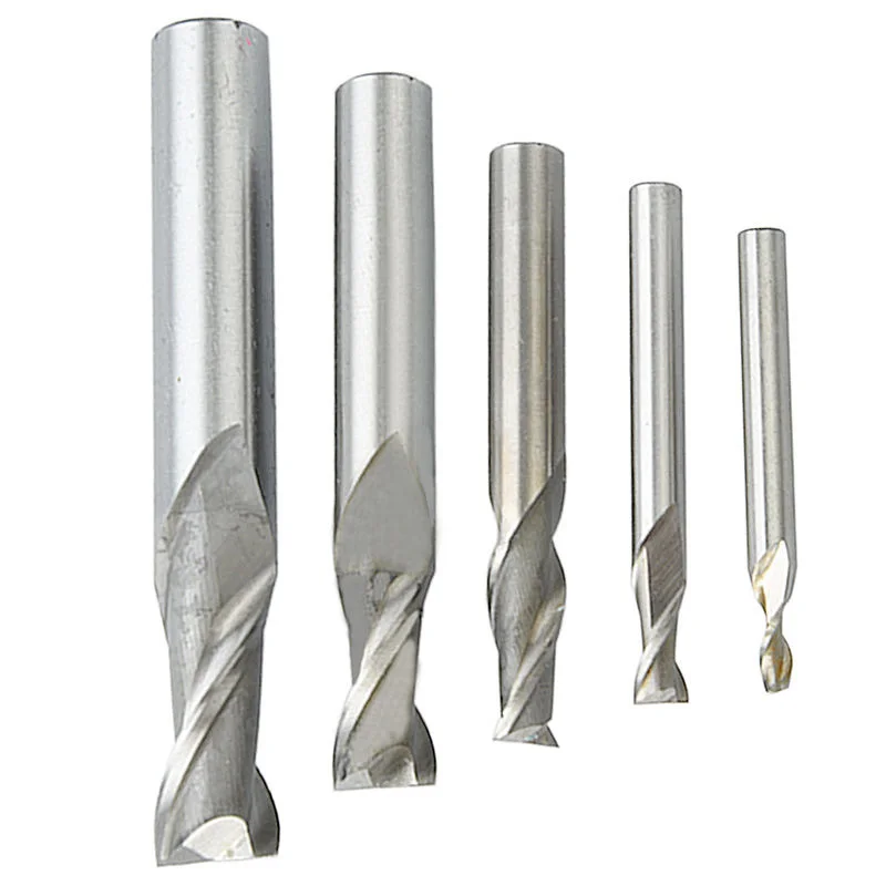 DWZ 1pc 2 Flute Straight Shank End Mill CNC Bits Milling Tool Cutter 4/6/8/10/12mm