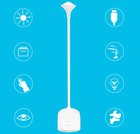 Desk lamp- USB- led- Ta-ble Lamp- 14 LED Table lamp with Clip Bed- Reading book Night Light- LED- Desk lamp 7