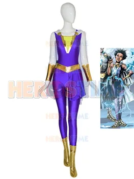 

Darla Dudley Suit Shazam Family Cosplay Superhero Costume Spandex Halloween Cosplay Party Suit For Adult/ Kids/Custom Made