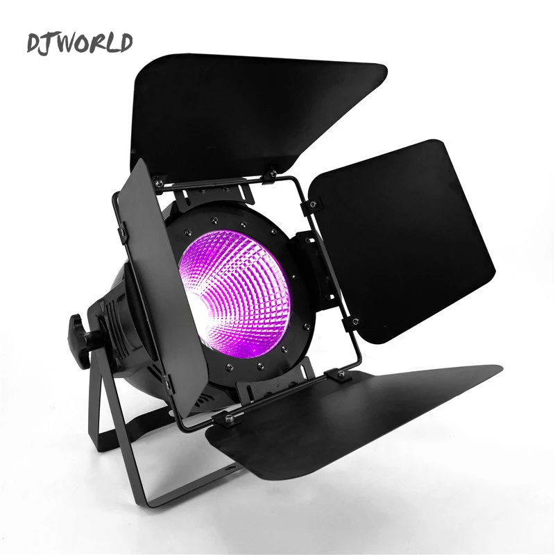 

4PCS LED Par COB 100W RGBWA+UV 6IN1 DMX512 Lighting With Barn Doors For Decoration Disco Party Club DJ Stage LED Fast Shipping