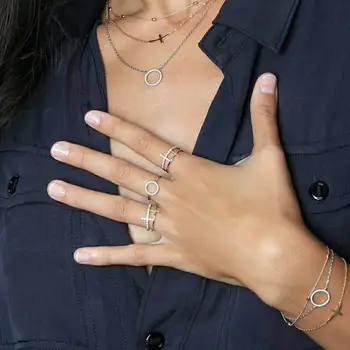 

ELESHE 100% 925 Sterling Sliver Bracelets Round Cross CZ Crystal Bracelets Chain Link Adjustable Bracelets For Women Gift