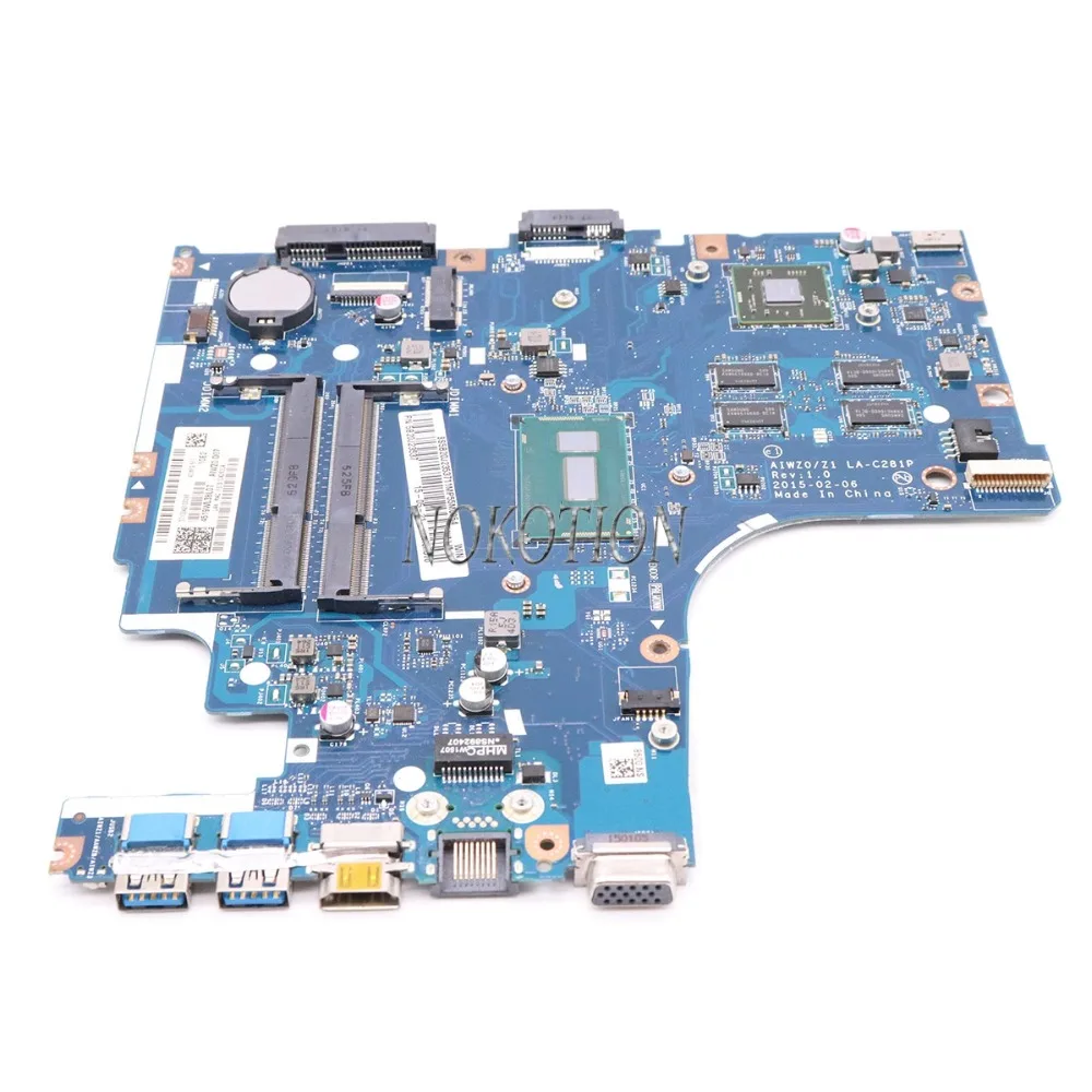NOKOTION 5B20J23537 AIWZ0 Z1 LA-C281P основная плата для lenovo Z51-70 материнская плата для ноутбука R7 M360 DDR3L SR23W I7-5500U Процессор работы