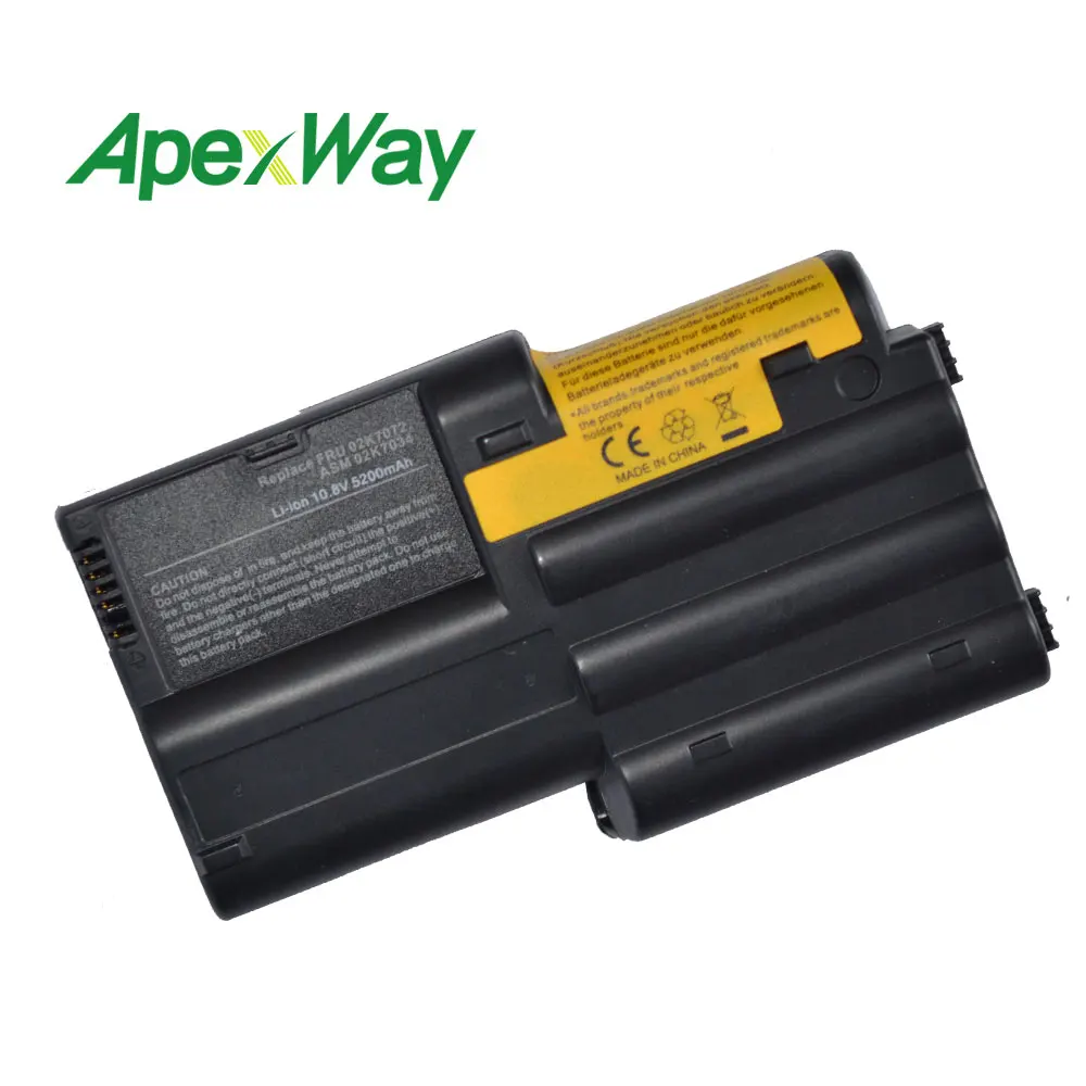 ApexWay 4400 мАч В 6 ячеек 10 8 ноутбука батарея для Lenovo ThinkPad T30 серия 02K7034 02K7037 02K7038 02K7050