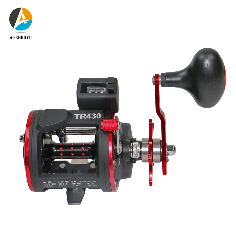 Roda de Pesca com Contador Carretel de Pesca Carretel de Pesca de Fundição 3 + 1bb Ai-shouyu Tambor Digital Barco Sistema Magnético 10-12 1 kg de Fundição 4.1: