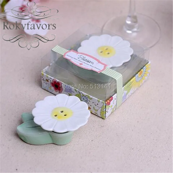 50 комплектов Цветочные Blossom Керамические солонки и перечницы свадебной день рождения способствует привлечению Keepsake
