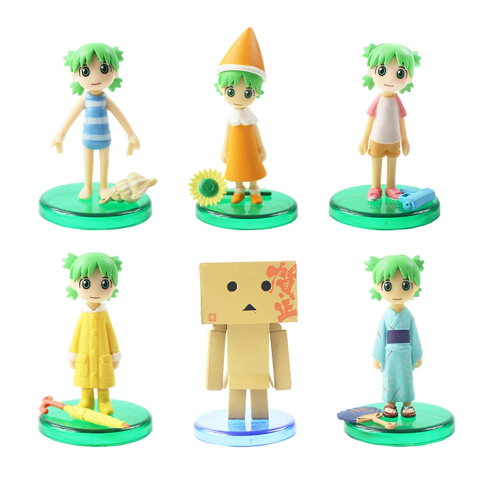 

6pcs/lot 6-7cm Yotsuba & Strap Trading Figure 1/16 Scale Painted PVC Action Figure Model Collectible Toy Dolls