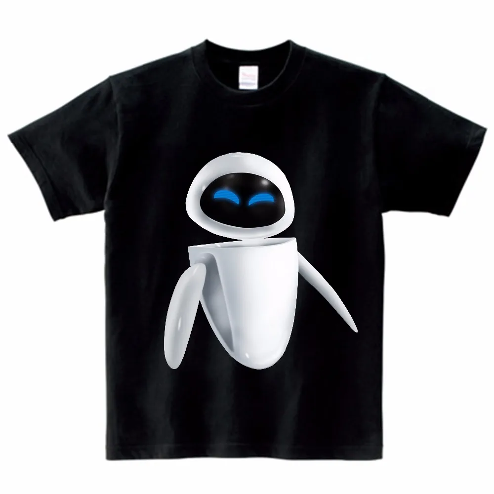 cute WALL-E robot funny tshirt Children summer T shirt new white casual Tee shirt Children walle T Shirt MJ