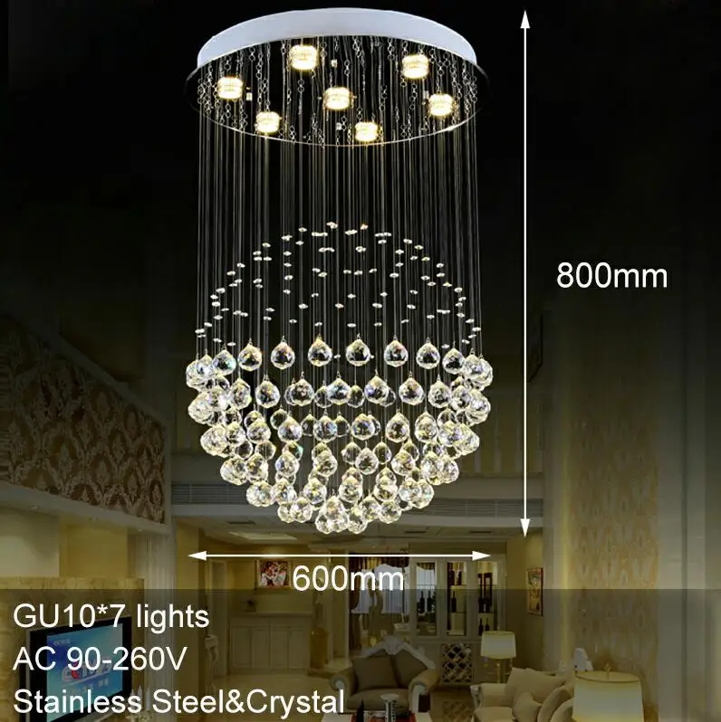 Лофт Современные кристалл Европа ретро люстра Классическая С GU10 5 огни для спальни салон лобби для ресторана, дома и кухни - Цвет абажура: 7 Lights