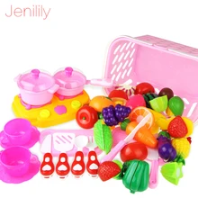 37 шт./компл. кухонный гарнитур игрушечный еда Фрукты овощерезка дети ролевые игры обучающая игрушка Кук ролевые игры для детей