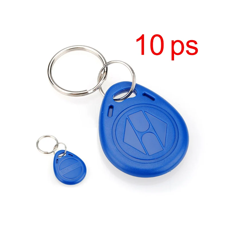 10PCS 125KHz RFID Keyfob Wateproof ID Card Proximity ID Token Tag Key Keyfobs Keychain Chain Plastic For Lock Access System