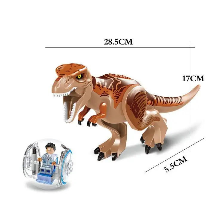 Юрский Мир динозавров 2 фигурка строительный блок кирпичи игрушка тираннозавр рекс Совместимость с sermoido динозавр - Цвет: Фиолетовый