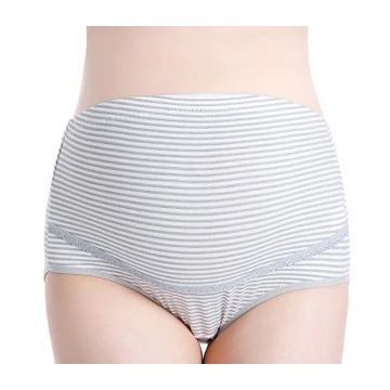 1 Pregnant Women Briefs Adjustable Underpants High Waist Maternity Cotton Underwear Stripe Pattern Pregnancy Briefs Cotton Pants