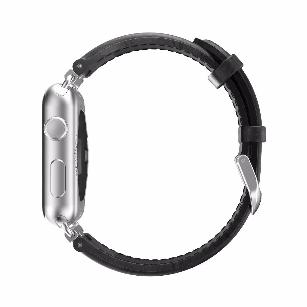 Топ Кожаный ремешок для Apple Watch 3 алмазный обруч 40 мм для Apple Watch Series 4 40 мм ремешок для iwatch Замена официальные цвета