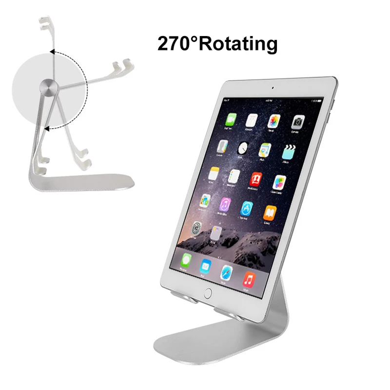 

Aluminum Metal Tablet Stand Adjustable Desktop Holder Dock Compatible Tab Bracket Such For iPhone iPad 2018 Pro 9.7 11" Mipad