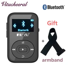 Оригинальный ruizu X26 MP3 плеер Bluetooth Walkman мини клип 8 ГБ может играть 30 часов Спорт Бег FM радио голос рекордер Mp3 повязки