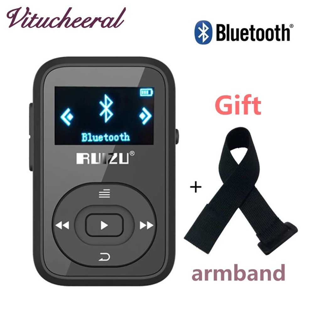 Оригинальный ruizu X26 MP3 плеер Bluetooth Walkman мини клип 8 ГБ может играть 30 часов Спорт Бег