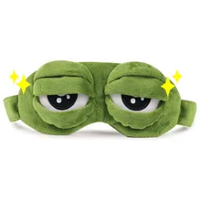 2018 Kacakid Green Sad Frog for Girlfriend Gift Sad Frog 3D Eye Mask Soft Sleeping Funny Cosplay Toys S2