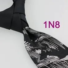 Yibei Coachella Мужские галстуки черный Узел контрастный Серебряный цветочный великолепный галстук пэчворк галстук в деловом стиле качественный галстук Gravata