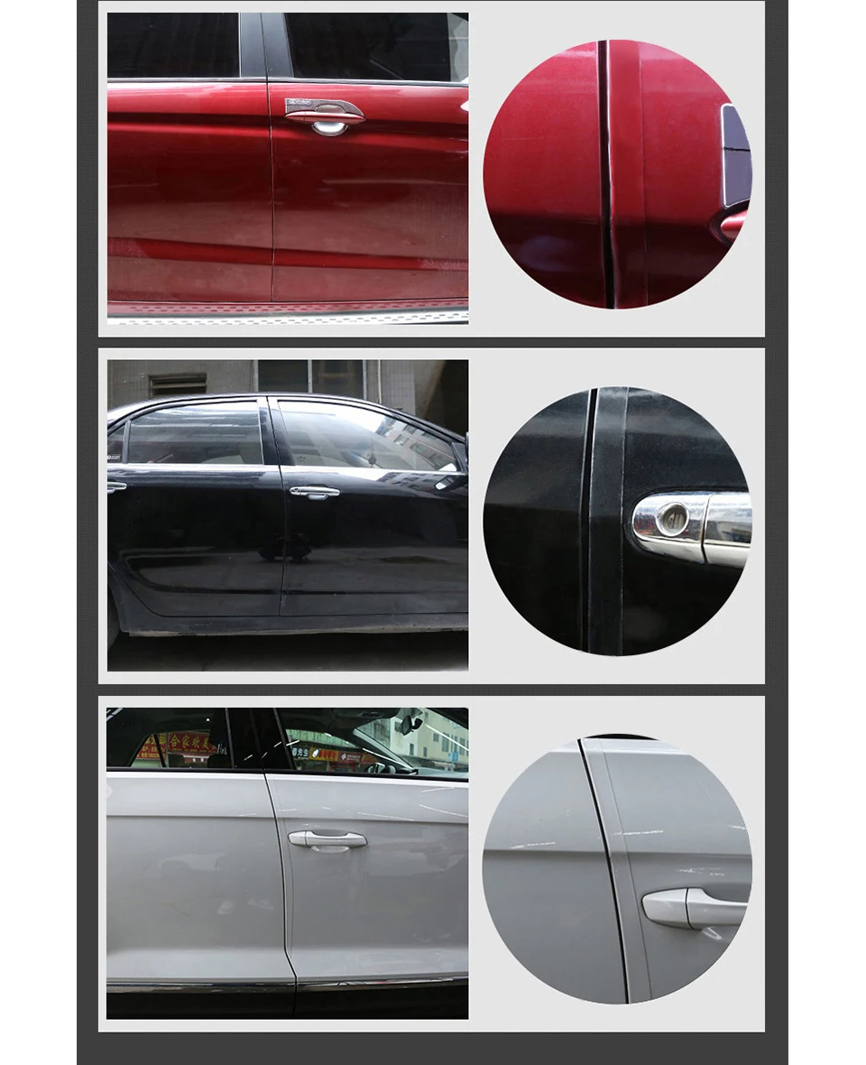 Автомобильная защита для автомобильной двери стикер полоса ПВХ пленка прозрачная защита от столкновений края Защита от царапин резиновое