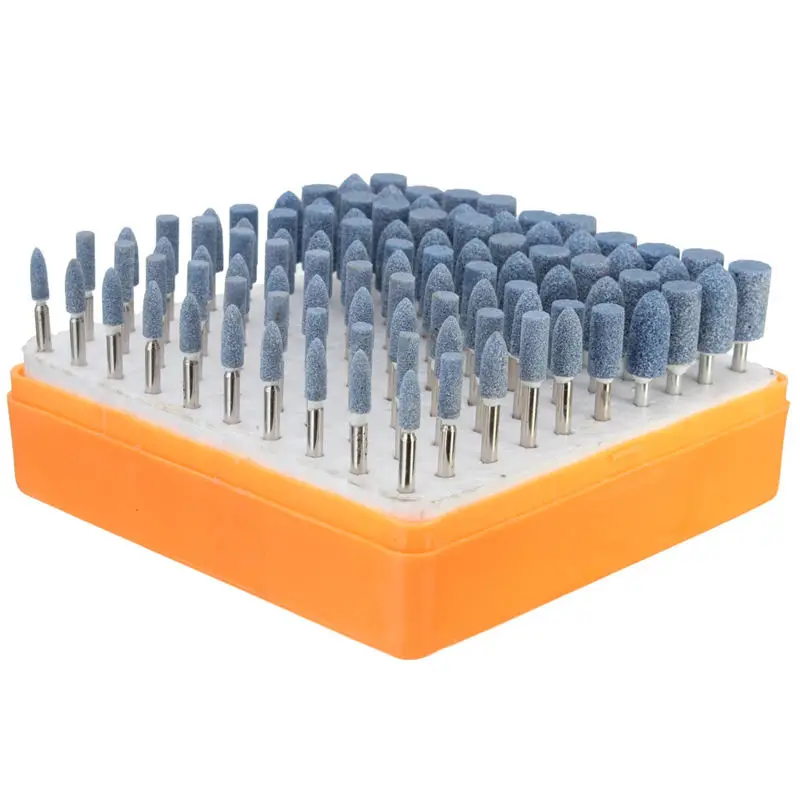 

100pcs Abrasive Mounted Stone Point Grinding Head Wheel For Dremel Rotary DIY Tool