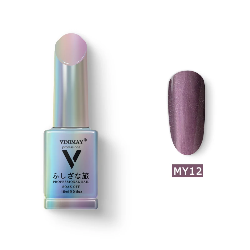 MY12 VINIMAY Гель-лак для ногтей "кошачий глаз" vernis полуперманентный УФ-гель для ногтей лак-праймер впитывающийся Гель-лак для ногтей Полировочный Гель для маникюра - Цвет: MY12