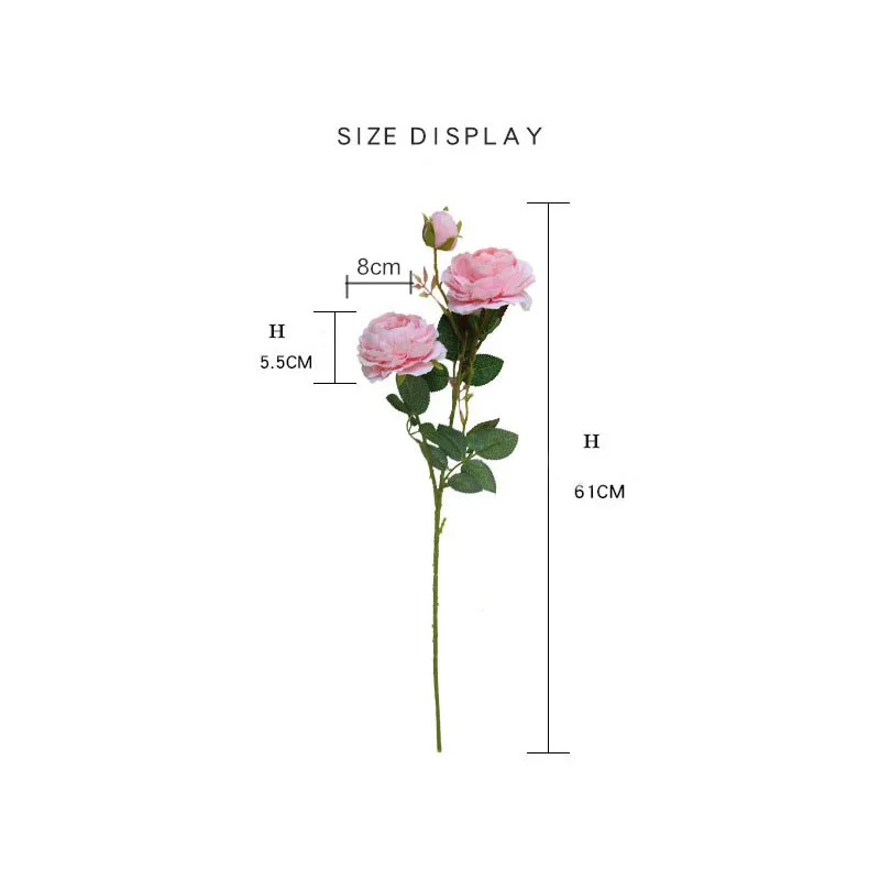 artificial flowers for wedding peony rose silk flower  (30)