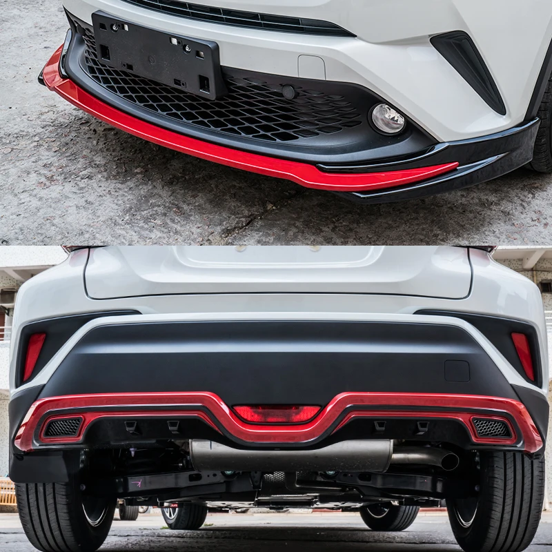 

Front Rear Bumper Guard Trim Cover For Toyota C-HR 2018 ACCESSORIES Rear Bumper Skid Protector For Toyota C-HR 2017 2018 2019