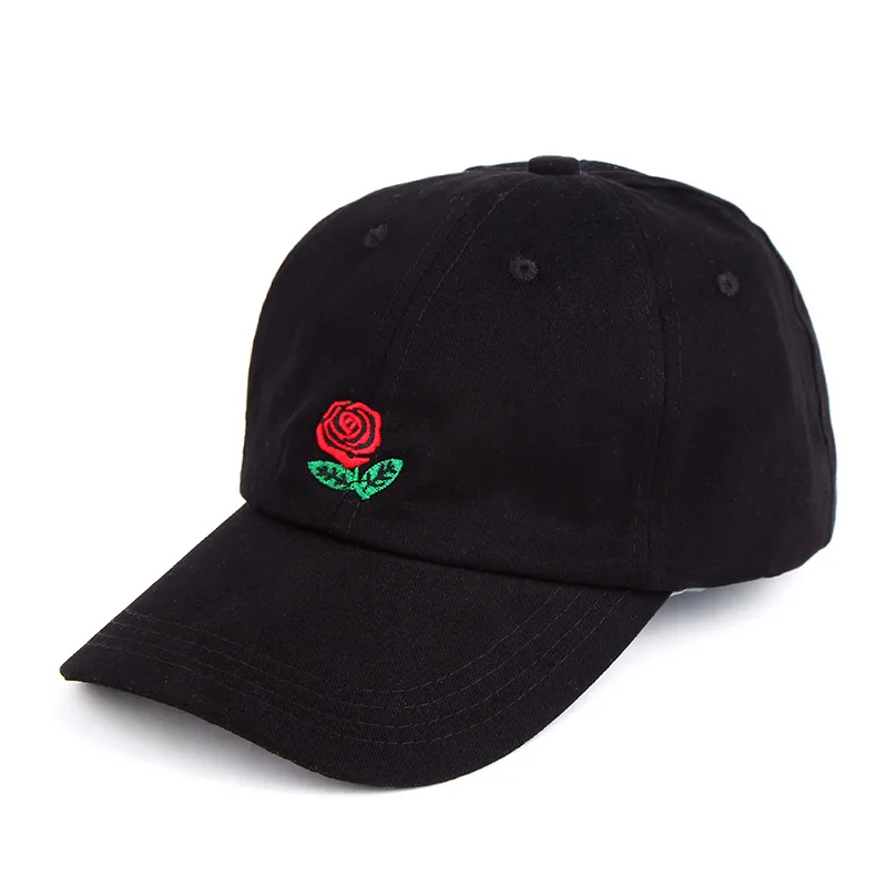 Rose embroidered hat baseball cap rose floral baseball cap fashion Rose embroidered hat baseball cap rose floral baseball cap fashion