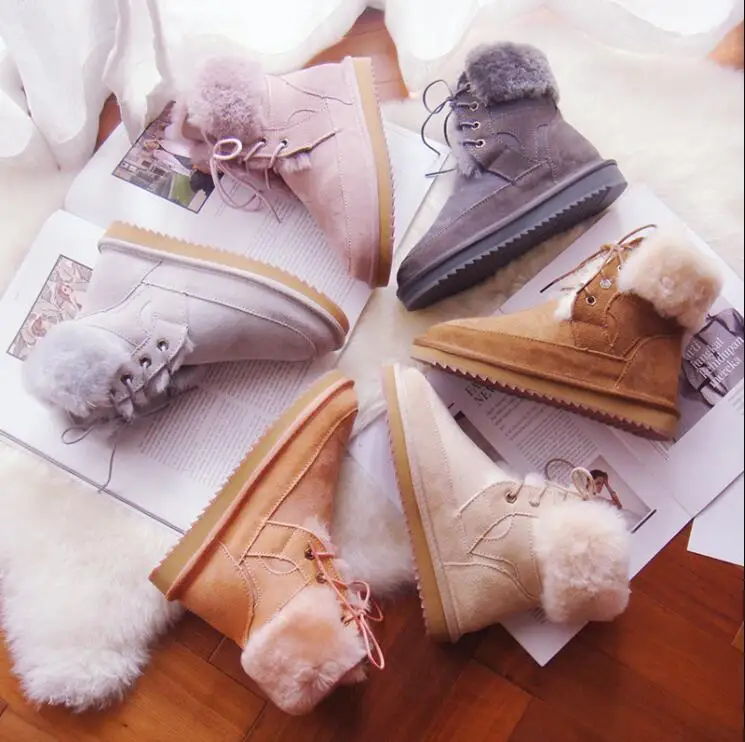 Женская обувь высокого качества; женская обувь; Зимние ботильоны; ботинки с овечьим мехом; нескользящие лыжные ботинки; теплые бархатные ботинки; Новинка года; X53