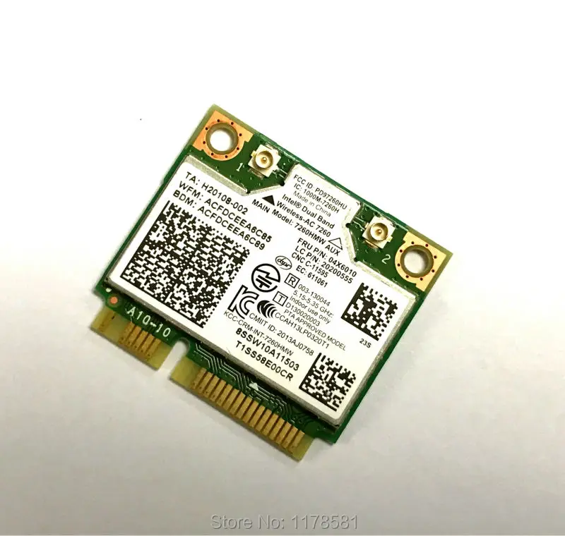 Intel 7260ac intel 7260HMW wifi карта 2,4G/5G 867 Мбит/с 802.11ac wifi модуль Wlan карта для ThinkPad S440 S550 E73z M83z E440