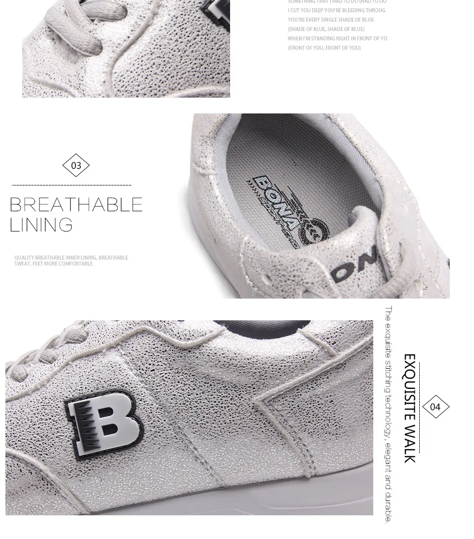 BONA/Новое поступление; классические стильные женские кроссовки для бега; женская спортивная обувь из синтетического материала; Быстрая