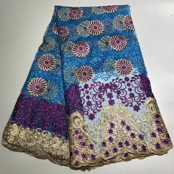 

Latest Design Milk Silk Nigerian Lace Fabrics African Lace Fabrics High Quality Guipure French Net Lace Fabric For Wedding