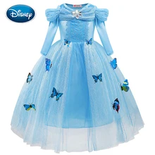 Disney Snow романтичное платье мультфильм сплошного цвета принцесса платье взрыв детское платье с блестками