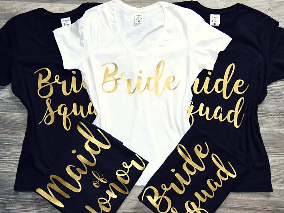 bride and bridesmaid tops