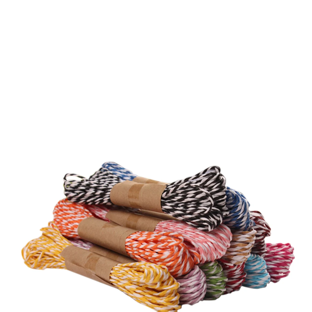10M DIY Twine Rope String Cord Twisted Paper Raffia Craft Favor Gift Wrapping Thread Scrapbooks Invitation Decoration 11 Colors