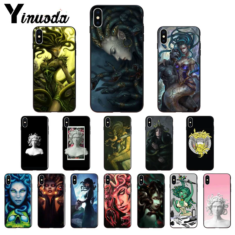 Мягкий ТПУ чехол Yinuoda Medusa аксессуары для телефонов Apple iPhone 8 7 6 6S Plus X XS MAX 5 5S SE