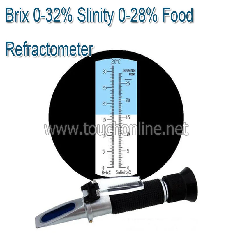 0 32 Brix; 0 28 Salinity Food and soup measure Refractometer TB 28ATC