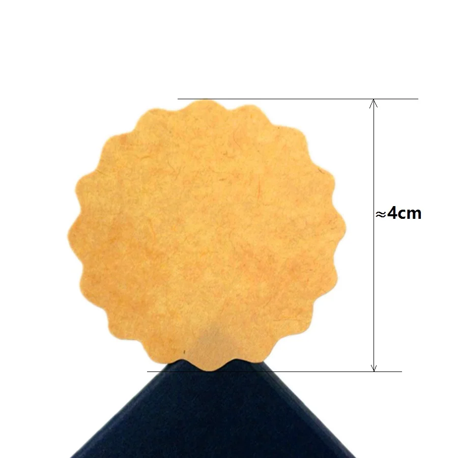Lote em Branco Adesivo para Produtos Papel Kraft Flor Forma Artesanais Presente Selo Adesivo Atacado 1000 Pçs - 3 High Quality Material escolar e de escritório