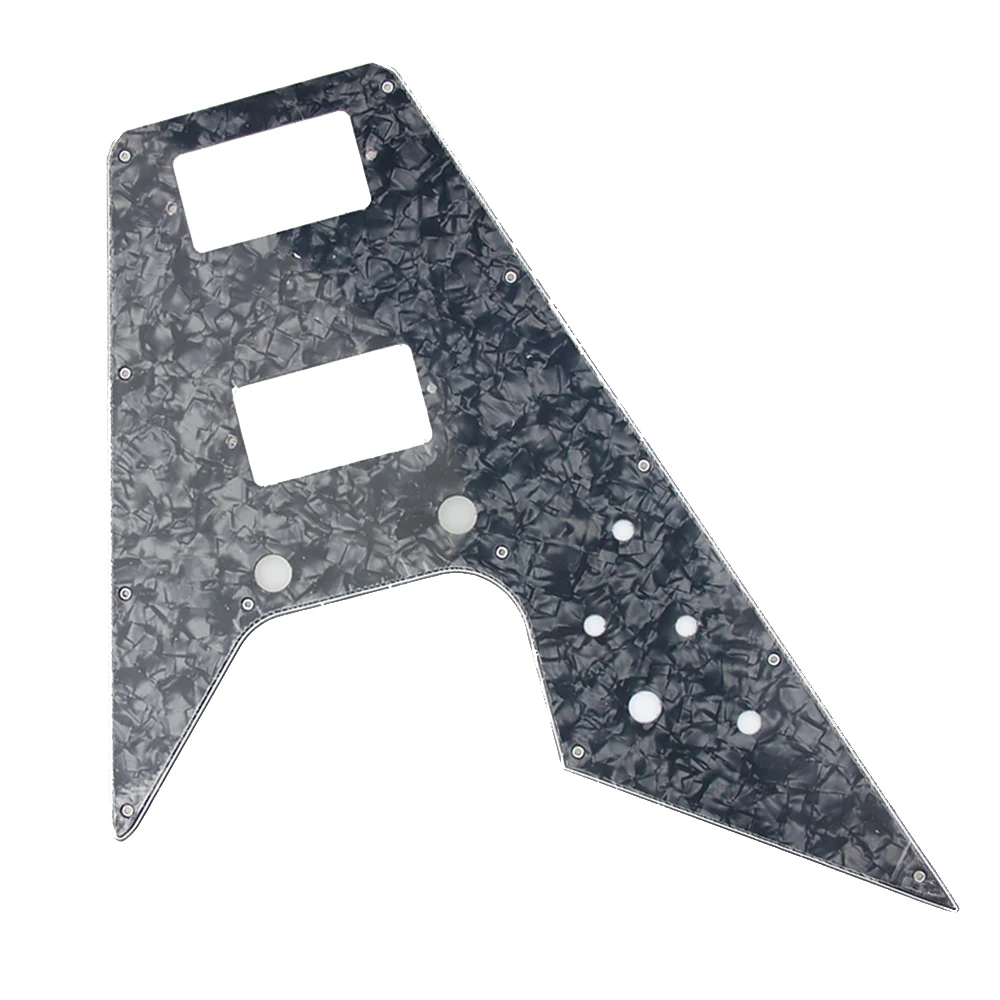 

replacement Pickguard For '67 Reissue Series Gibson Flying V - BLACK PEARL