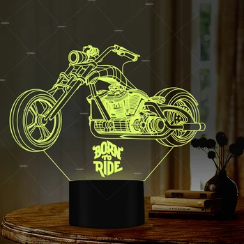 

3d Novelty Motorcycle Table Lamp Night Lights Led Decorative gifts for motor racing enthusiasts
