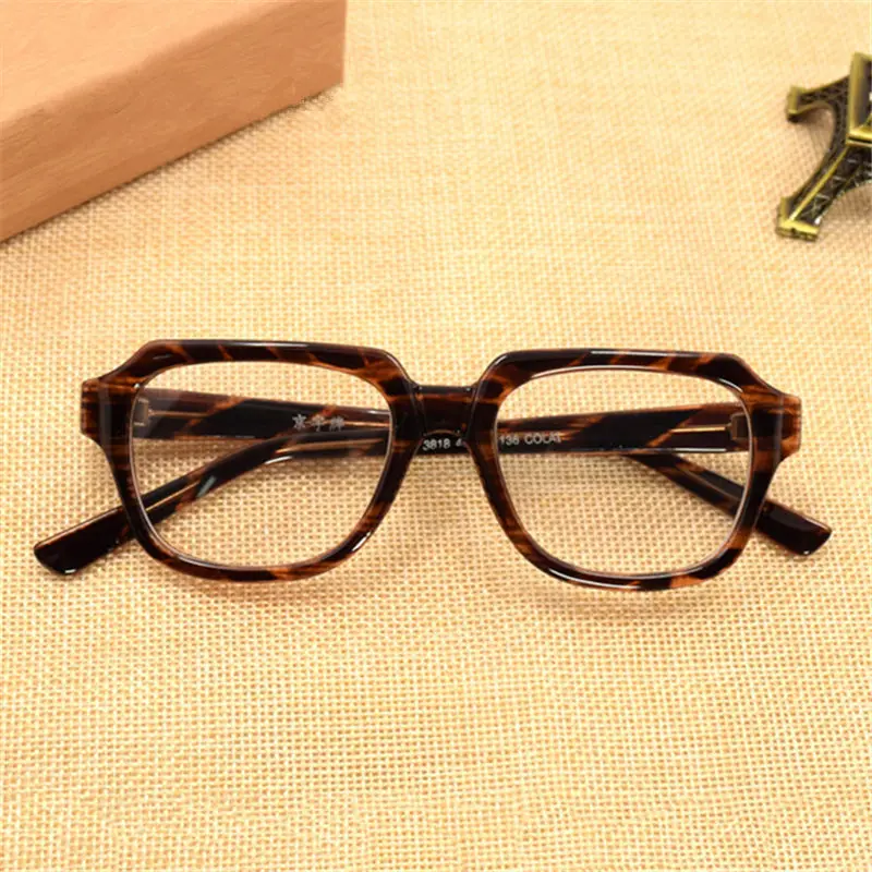 

Retro Imitation Wood Grain Glasses Frame for Elder Men Women Jingyu Brand Eyeglasses Vintage Flat Mirror No degree Eyewear